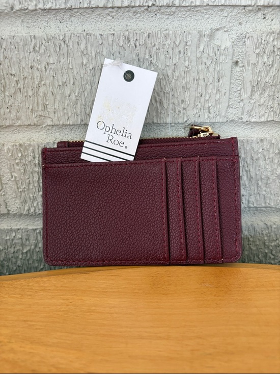 Ophelia Roe Accessories - Ophelia Roe Burgundy faux leather Card Wallet coin purse ID wallet Compact